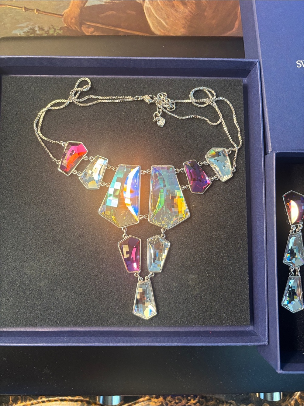 Amazing Vintage Authentic Swarovski Statement necklace and earrings.